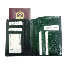 Titular de passaporte de couro genuíno de grau superior